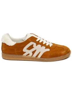 Leren sneakers lichtbruin