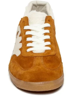 Leren sneakers lichtbruin