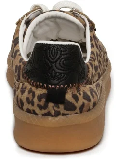 Leren sneakers lichtbruin/bruin