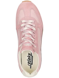 Leren sneakers lichtroze