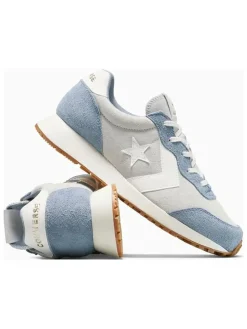 Leren sneakers "Omega" lichtblauw/grijs/wit