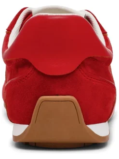 Leren sneakers rood