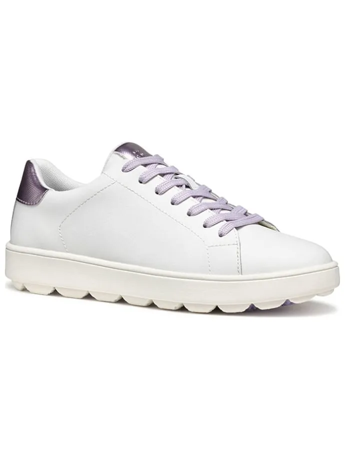 Leren sneakers "Spherica Ecub" wit/paars