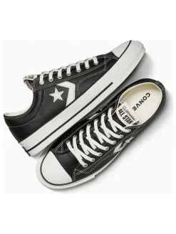 Leren sneakers "Star Player 76" zwart
