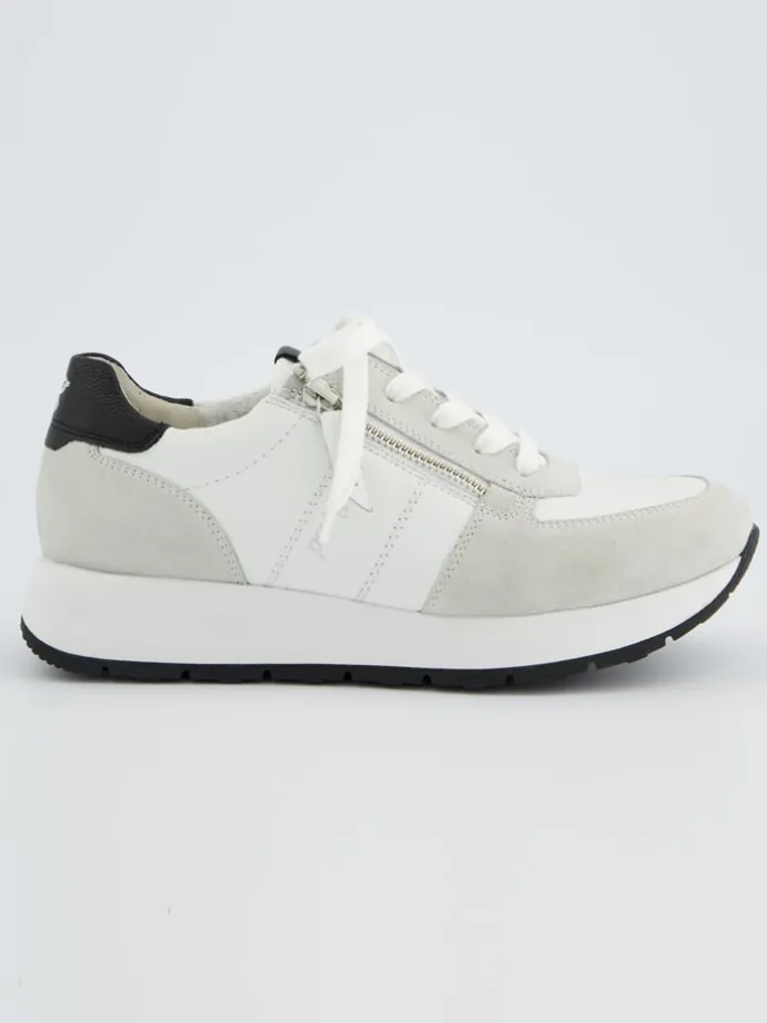 Leren sneakers wit/crème