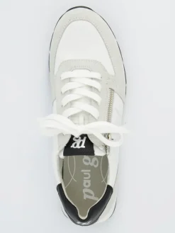 Leren sneakers wit/crème