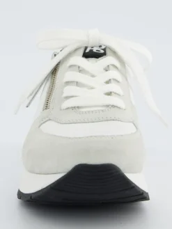 Leren sneakers wit/crème