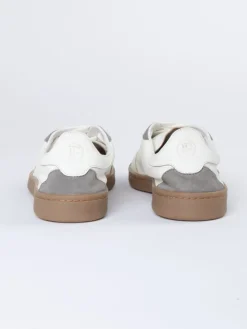 Leren sneakers wit/grijs
