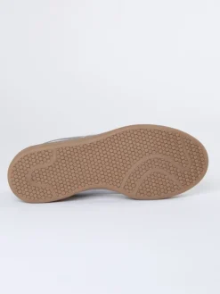 Leren sneakers zilverkleurig