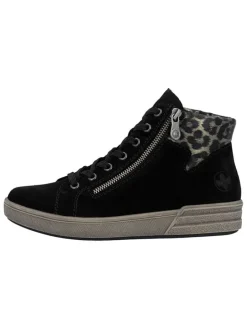 Leren sneakers zwart
