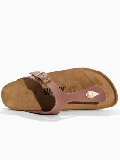 Leren teenslippers 