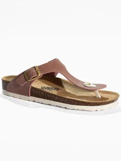 Leren teenslippers 