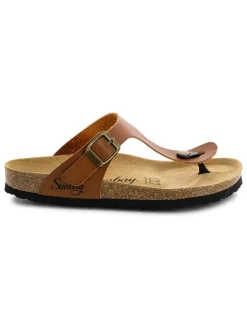 Leren teenslippers