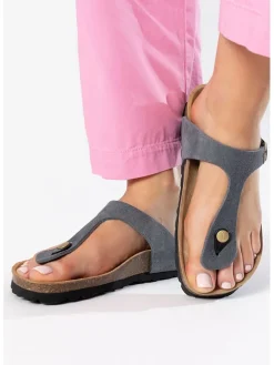 Leren teenslippers 