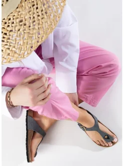 Leren teenslippers 