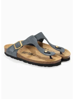 Leren teenslippers 