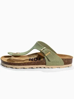 Leren teenslippers 