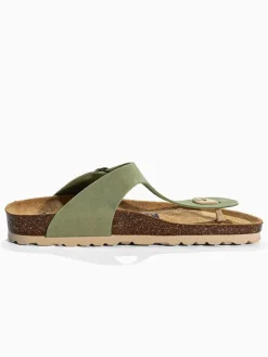 Leren teenslippers 