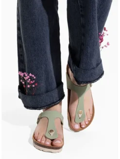 Leren teenslippers 