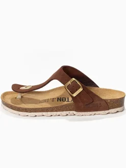 Leren teenslippers 