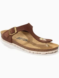 Leren teenslippers 