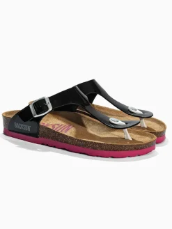 Leren teenslippers 