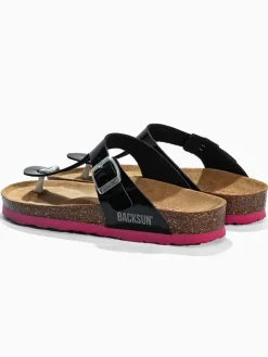 Leren teenslippers 