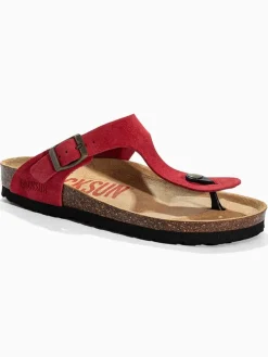 Leren teenslippers 