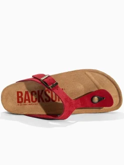 Leren teenslippers 