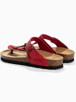 Leren teenslippers 