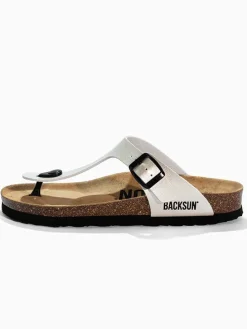 Leren teenslippers 