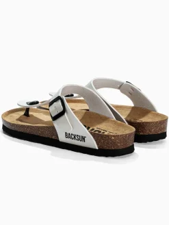 Leren teenslippers 