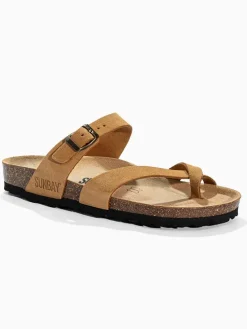 Leren teenslippers 