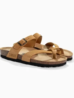 Leren teenslippers 