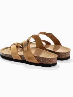 Leren teenslippers 
