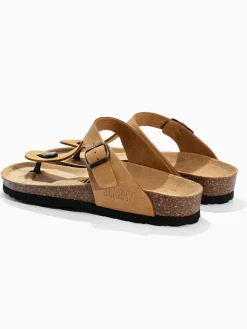 Leren teenslippers 