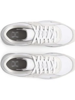 Leren trainingsschoenen beige/wit