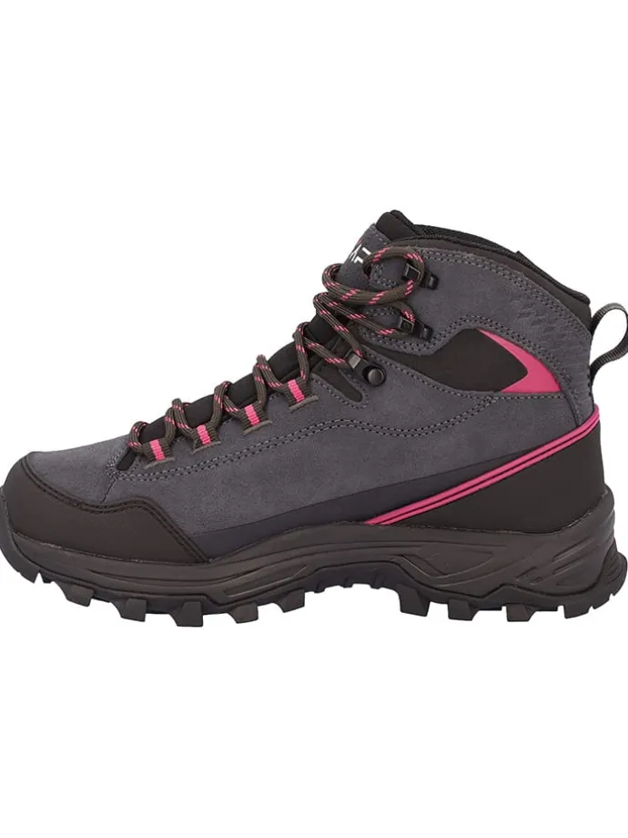 Leren trekkingboots "Myzar Mid" donkerblauw/roze