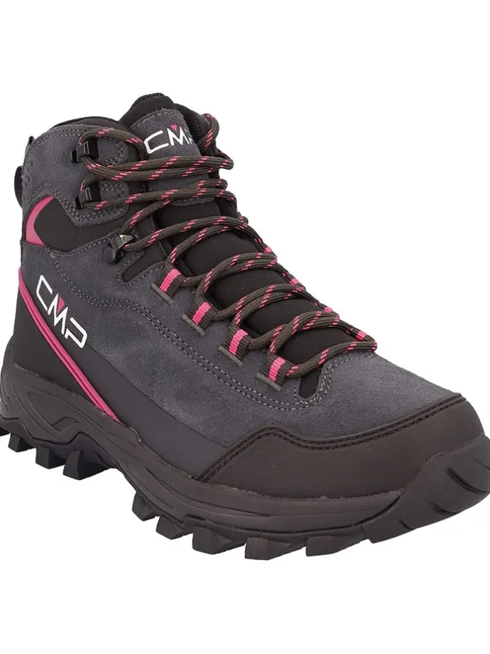 Leren trekkingboots "Myzar Mid" donkerblauw/roze