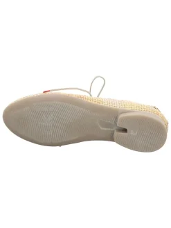 Leren veterschoenen beige