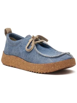 Leren veterschoenen blauw