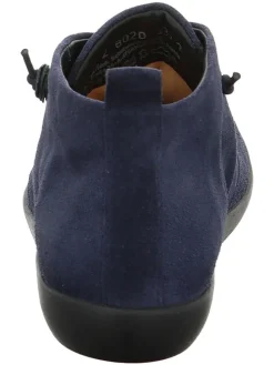 Leren veterschoenen donkerblauw