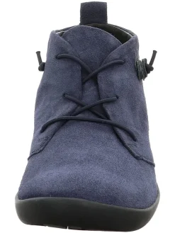 Leren veterschoenen donkerblauw