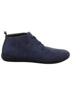 Leren veterschoenen donkerblauw