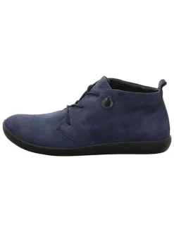 Leren veterschoenen donkerblauw