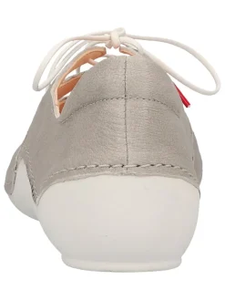 Leren veterschoenen grijs