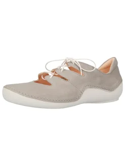 Leren veterschoenen grijs
