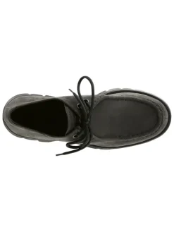 Leren veterschoenen grijs