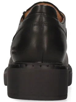 Leren veterschoenen "Pia 8" zwart