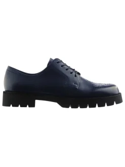Leren veterschoenen "Rocky" donkerblauw